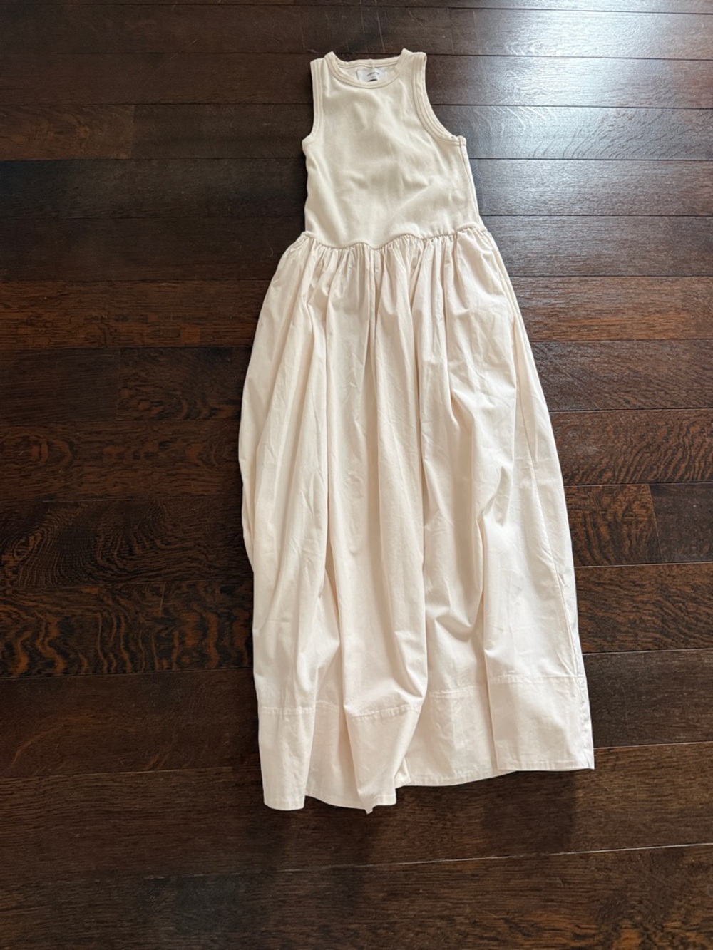Sold Out NYC Sleeveless Tank Maxi Dress in Light Cream